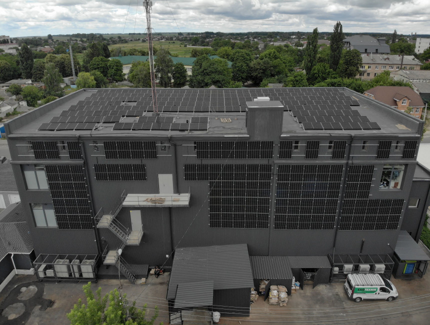 Промышленная солнечная электростанция "ФОРА" 97,8 кВт в г. Бородянка.