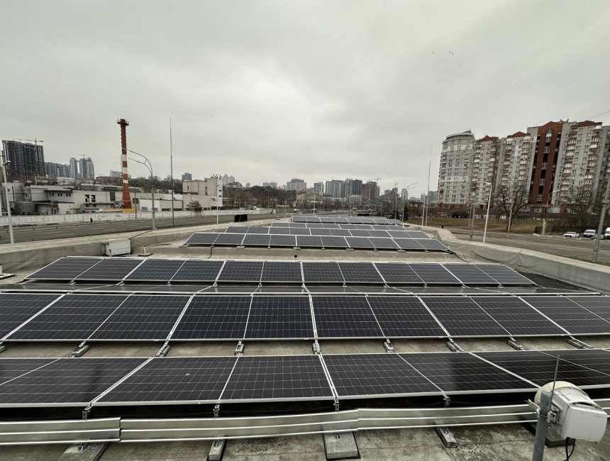 Солнечная электростанция мощностью 39,7 кВт для АЗС «Укрнафта» в г. Киев